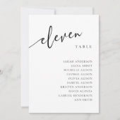 Tischnummer 11 Elf Seatekartenkarten (Vorderseite)