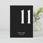 Tischnummer 11 Fett Black Wedding Tischnummer (Stehend Vorderseite)
