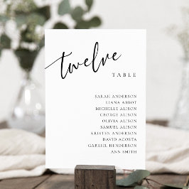Tischnummer 12 12 Seatekarte