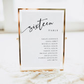 Tischnummer 16 16 Sitzkarten