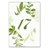 Tischnummer 17 Wasserfarbe Wild grün Foliage (Vorderseite)