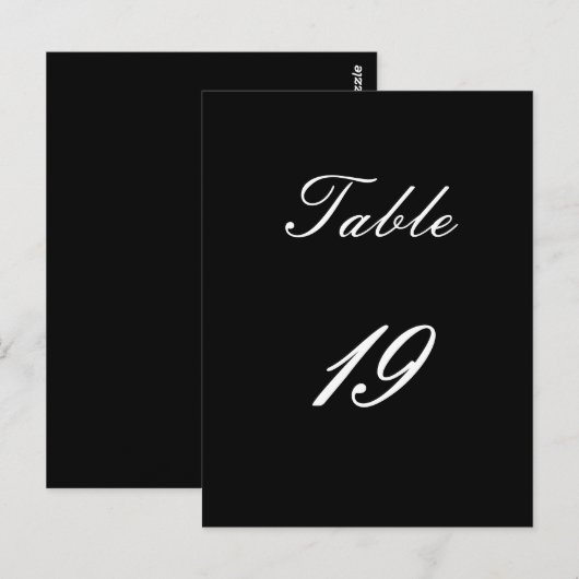 Tischnummer 19 (Vorne/Hinten)