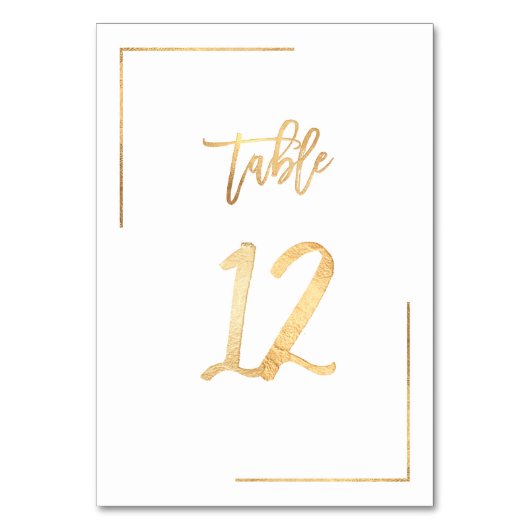 Tischnummer 1+ Imitats Gold Foil DIY (Rückseite)