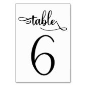 Tischnummer 3.5x5 Hochzeitszeichen | Tabelle 6 (Rückseite)