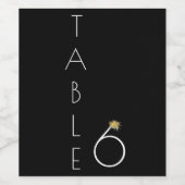 Tischnummer 6 Hochzeit der Sonnenblumen Weinetikett (Einzelnes Label)