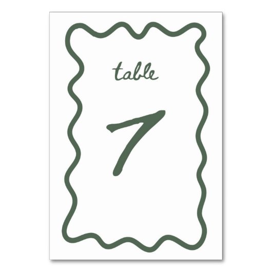 TISCHNUMMER 7 (Vorderseite)