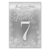 Tischnummer 7 Elegante Silver Imitate Glitzer (Vorderseite)