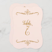 Tischnummer 7, Extravagante Script Letters Empfang (Vorne/Hinten)