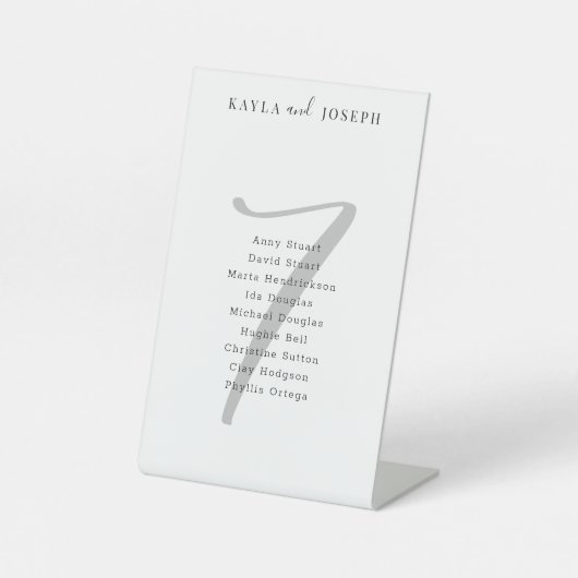 TISCHNUMMER 7 SOCKELSCHILD (Vorderseite)