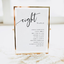 Tischnummer 8 Acht Seekartenkarten