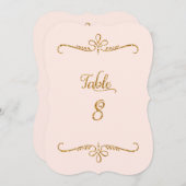 Tischnummer 8, Extravagante Script Letters Empfang (Vorne/Hinten)