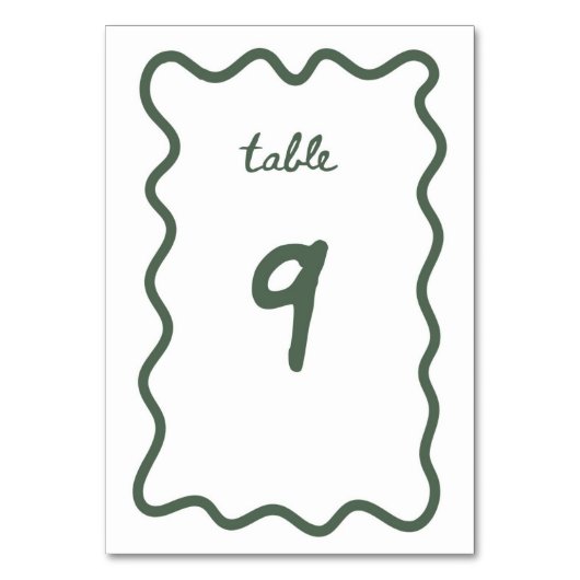 TISCHNUMMER 9 (Rückseite)