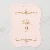 Tischnummer 9, Extravagante Script Letters Empfang (Vorne/Hinten)