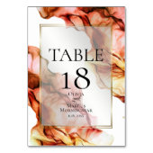 Tischnummer | Abstrakte Herbstfarben (Rückseite)