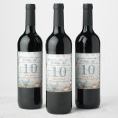 Tischnummer am Strand | Eigenes Weinetikett (Flaschen)