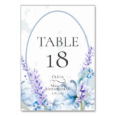 Tischnummer | Aquarelllavender - Dusty Blue (Rückseite)