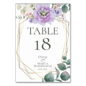 Tischnummer | Aquarelllavender Floral Peony (Rückseite)