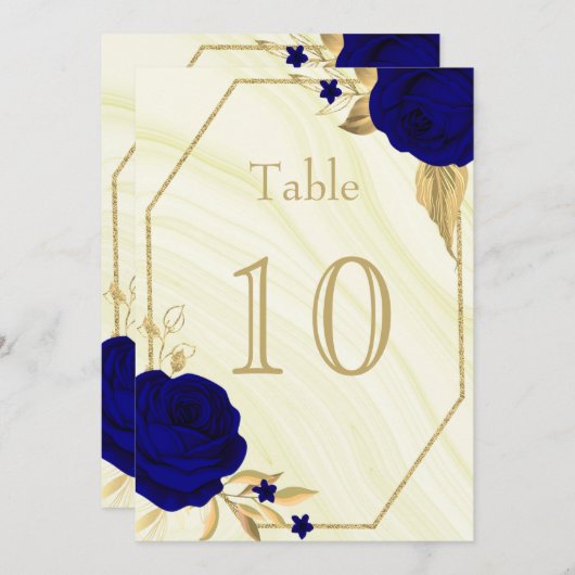 Tischnummer aus blauem Goldbarsch (Vorne/Hinten)