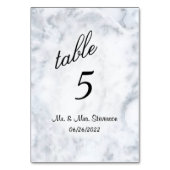 Tischnummer aus Marmor Personalisiert (Rückseite)