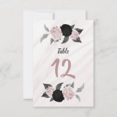 Tischnummer aus Rosa und Schwarz (Vorderseite)