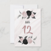 Tischnummer aus Rosa und Schwarz (Rückseite)