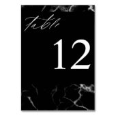 Tischnummer aus schwarzem Marmor (Rückseite)