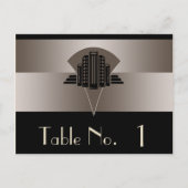 Tischnummer Black and Bronze Art Deco (Vorderseite)
