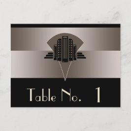 Tischnummer Black and Bronze Art Deco