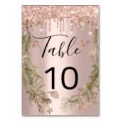 Tischnummer Black Tropfens Spark Rose Florenz (Rückseite)
