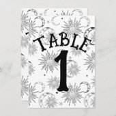 Tischnummer "Black & White Sun Moon" (Vorne/Hinten)