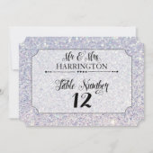 Tischnummer Blue Glitzer & Mrs. Modern Fab (Vorderseite)