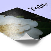 Tischnummer Blume Fotodruck (Ecke)