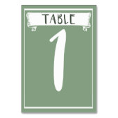 Tischnummer Card - 1 (Rückseite)