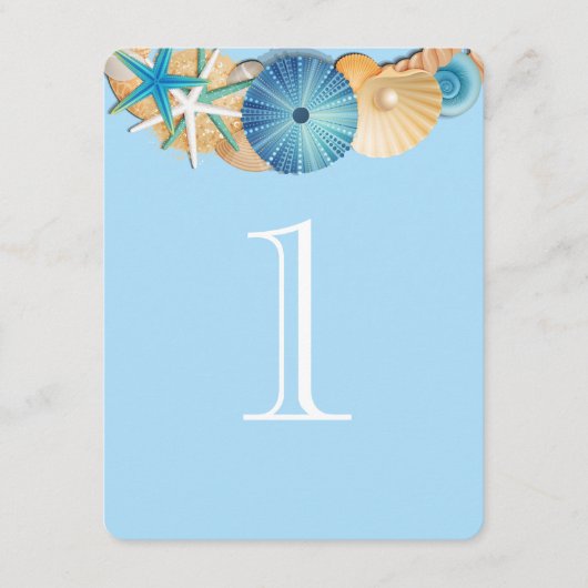 Tischnummer Card-1 (Vorderseite)