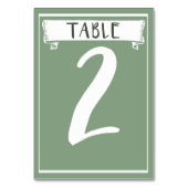 Tischnummer Card - 2 (Vorderseite)