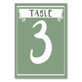 Tischnummer Card - 3 (Rückseite)