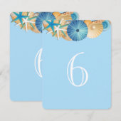 Tischnummer Card-6 (Vorne/Hinten)