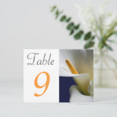 Tischnummer Card Calla Lily (Stehend Vorderseite)