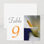 Tischnummer Card Calla Lily (Vorne/Hinten)