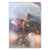 Tischnummer Card elegant gelb texturiert (Rückseite)