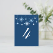 Tischnummer Card für Winterhochzeiten (Stehend Vorderseite)