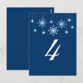 Tischnummer Card für Winterhochzeiten (Vorne/Hinten)
