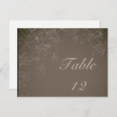 Tischnummer Card Herbstblütenfallen grau (Vorne/Hinten)