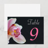 Tischnummer Card Orchid (Vorne/Hinten)