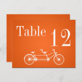 Tischnummer Card Whimsical Orang Fall Doppelrad (Vorne/Hinten)