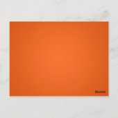 Tischnummer Card Whimsical Orang Fall Doppelrad (Rückseite)