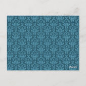 Tischnummer Cards Damask Blue (Rückseite)