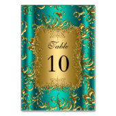 Tischnummer Cards Jade Green Gold (Rückseite)