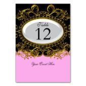 Tischnummer Cards Royal Pink White Black (Rückseite)