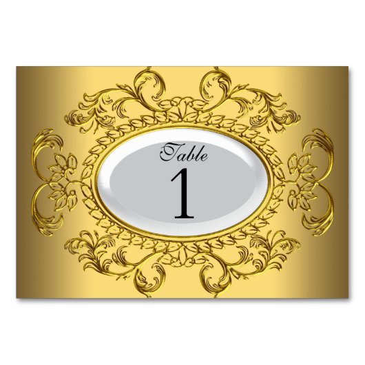 Tischnummer Cards Royal White Gold (Vorderseite)